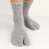 1 5 paires de chaussettes à deux doigts de style japonais, chaussettes à sabots unisexes, chaussettes de séparation des orteils en polyester, tongs kimono, sandales à bout fendu