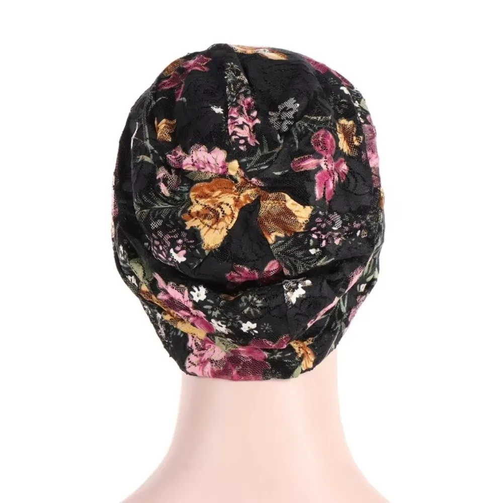 chapeau turban en dentelle florale, bonnet confortable et respirant, casquette de chimio, foulards de tête doux, couvre tête chapeau turban en dentelle florale, bonnet confortable et respirant, casquette de chimio, foulards de tête doux, couvre tête