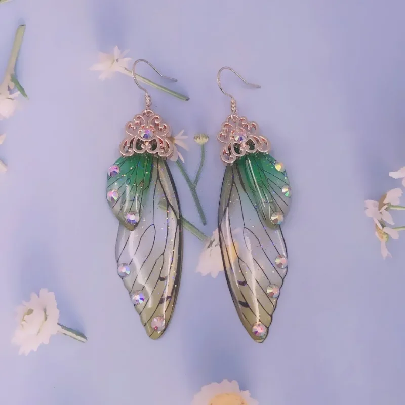 boucles d'oreilles ailes de papillon demon slayer, kimetsu no yaiba kochou shinobu, cosplay, bijoux d'oreille, accessoires, cadeaux pour filles boucles d'oreilles ailes de papillon demon slayer, kimetsu no yaiba kochou shinobu, cosplay, bijoux d'oreille, accessoires, cadeaux pour filles