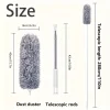 plumeau pliable rétractable pour la maison – plumeau lavable en fibre sans perte, idéal pour la poussière sous le lit et les tissus d'araignées