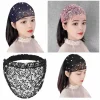 bandeau élégant femmes bandeau creux motif de fleur strass brillants fausses perles bandeau de cheveux à large bord vintage bandeaux