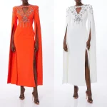Robe de Soirée Formelle Personnalisée de Style Moderne, Col Rond, Ligne A, Perles, Glands, sur Mesure, pour Vinc, Bal Robe de Soirée Formelle Personnalisée de Style Moderne, Col Rond, Ligne A, Perles, Glands, sur Mesure, pour Vinc, Bal