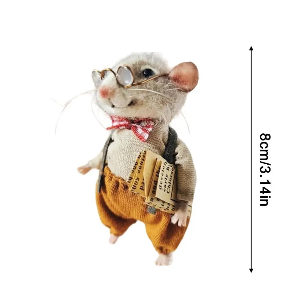 ornements de souris feutrée de noël, décorations artisanales faites à la main, beurre de souris, mignon ornements de souris feutrée de noël, décorations artisanales faites à la main, beurre de souris, mignon