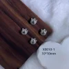 4 pièces kaniu chanceux or argent zircon fleur cristal 3d nail art décor breloques manucure accessoires fournitures décoration