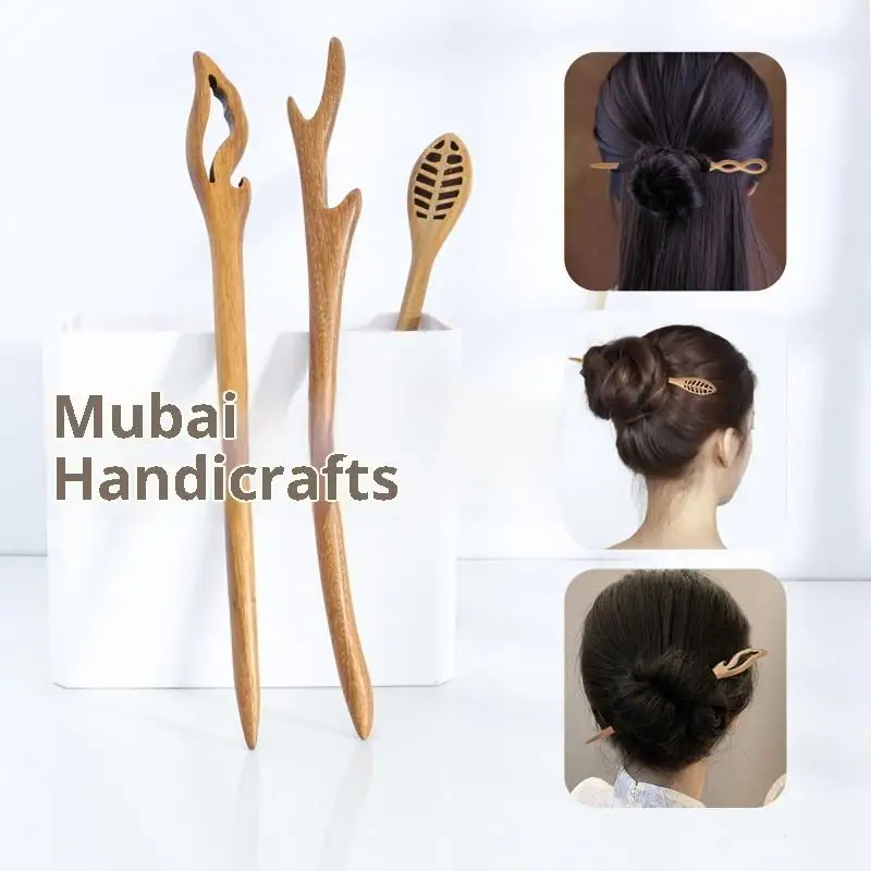 Épingle à cheveux vintage en bois de santal vert naturel pour femmes et filles, accessoires pour cheveux de style chinois antique, épingles à cheveux, bijoux Épingle à cheveux vintage en bois de santal vert naturel pour femmes et filles, accessoires pour cheveux de style chinois antique, épingles à cheveux, bijoux