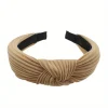 tricoté noué solide large bandeaux femmes filles nouvelle mode cheveux cerceau simple croix noeud bandeaux chapeaux cheveux accessoires