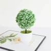 plantes artificielles bonsaï en pot sakura, boule de neige, arbre, ornements pour la maison, décor de jardin, fête d'hôtel, plantes simulées