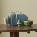 Ensemble Matcha de voyage 5 pièces, bol en grès japonais au Design Compact et Portable, fouet à 100 broches, Kit Matcha pour cérémonie du thé en plein air