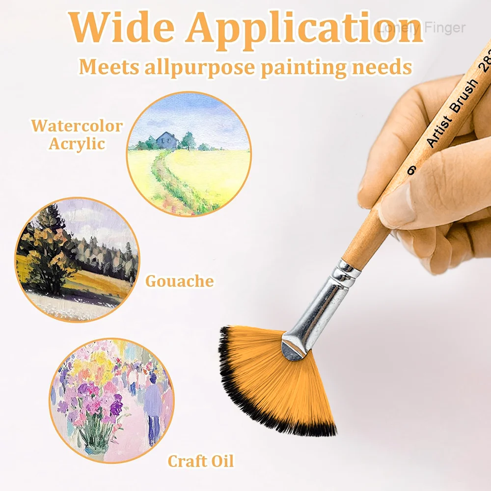 5 pièces pinceaux en éventail pinceau en éventail pour peinture manche en bois pinceaux peinture avec brosses à cheveux en nylon ensemble brosse en éventail pour acry 5 pièces pinceaux en éventail pinceau en éventail pour peinture manche en bois pinceaux peinture avec brosses à cheveux en nylon ensemble brosse en éventail pour acry