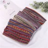 bohême tissu bandeaux élastiques pour femmes filles turban vintage fleur tête enveloppement bandes de cheveux femme chapeaux