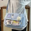 Y2K-Sac d’École Japonais Harajuku pour Adolescentes, à Bandoulière Itabag Transparent, Mignon, Plaque d’Affichage de Danemark ges, DIY, Nouvelle Collection Y2K-Sac d’École Japonais Harajuku pour Adolescentes, à Bandoulière Itabag Transparent, Mignon, Plaque d’Affichage de Danemark ges, DIY, Nouvelle Collection