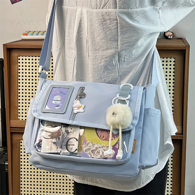 Y2K-Sac d’École Japonais Harajuku pour Adolescentes, à Bandoulière Itabag Transparent, Mignon, Plaque d’Affichage de Danemark ges, DIY, Nouvelle Collection Y2K-Sac d’École Japonais Harajuku pour Adolescentes, à Bandoulière Itabag Transparent, Mignon, Plaque d’Affichage de Danemark ges, DIY, Nouvelle Collection