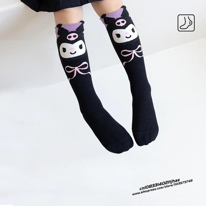 kawaii sanrio kuromi chaussettes anime hello kitty printemps été doux dans le tube dessin animé chaussettes filles mignonnes coton maison chaussette chaude kawaii sanrio kuromi chaussettes anime hello kitty printemps été doux dans le tube dessin animé chaussettes filles mignonnes coton maison chaussette chaude