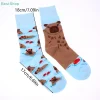 ♥ capybara – chaussettes mi tube en coton pour hommes et femmes, unisexes, tendance, harajuku, absorbant la sueur et respirantes