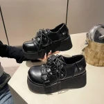 Escarpins à Plateforme Épaisse pour Femme, Chaussures Japonaises, Kawaii, Punk, Goth, Mary, Essence, Lolita, Cœur, Rinçage, Noires Escarpins à Plateforme Épaisse pour Femme, Chaussures Japonaises, Kawaii, Punk, Goth, Mary, Essence, Lolita, Cœur, Rinçage, Noires