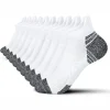 5 paires de chaussettes de cheville athlétiques de performance pour hommes et femmes, support de cheville, coupe basse, languette souple, chaussettes de compression pour course à pied marathon