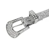 ceinture en cristal brillant argenté pour femmes, tendance, assortie avec des pantalons tendance