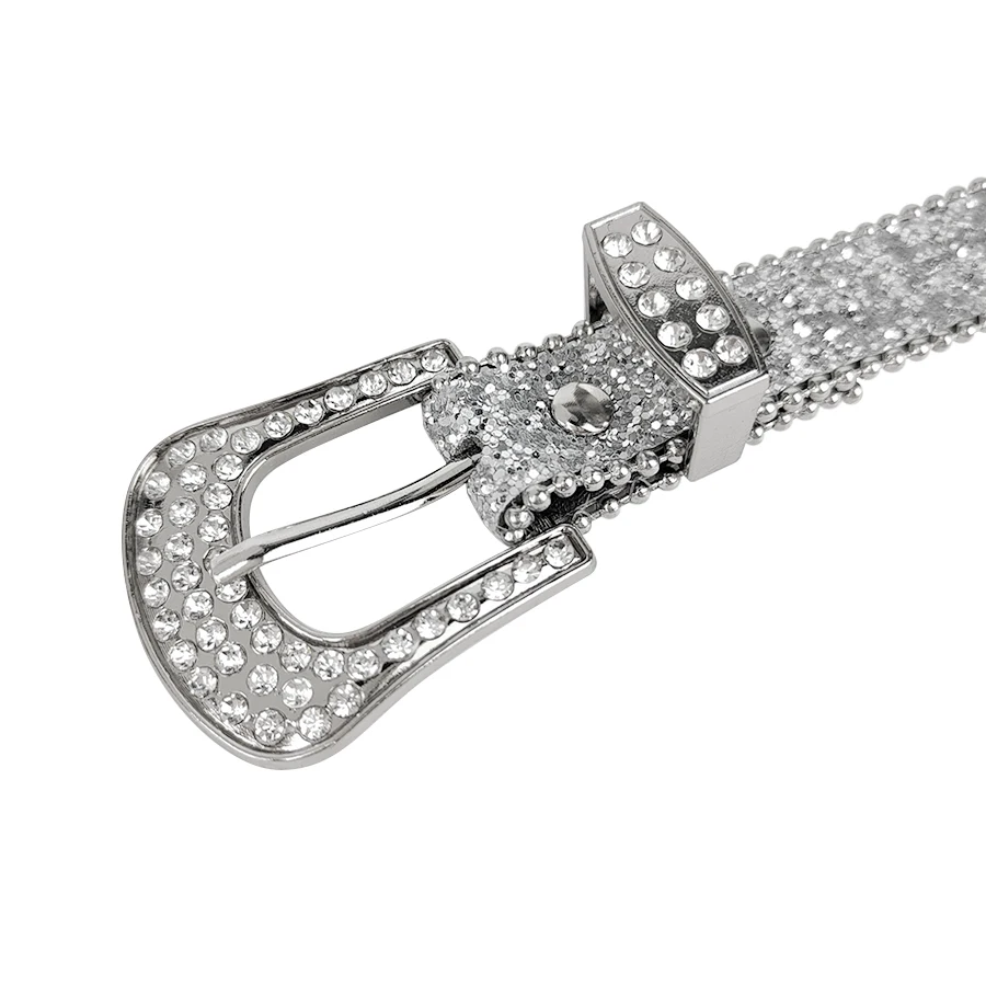 ceinture en cristal brillant argenté pour femmes, tendance, assortie avec des pantalons tendance ceinture en cristal brillant argenté pour femmes, tendance, assortie avec des pantalons tendance