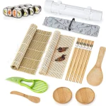 UNTIOR Kit de fabrication de Sushi ensemble de rouleaux Bazooka tout-en-un avec tapis roulant en bambou bricolage palettes de riz Onigiri outils outil de Sushi japonais UNTIOR Kit de fabrication de Sushi ensemble de rouleaux Bazooka tout-en-un avec tapis roulant en bambou bricolage palettes de riz Onigiri outils outil de Sushi japonais