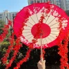 sakura parapluie en dentelle imperméable, parasol hanfu, fleurs, voiture, brev, japon, printemps, papier huilé cosplay, 82cm, 32 en effet