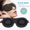 masque de sommeil profilé 3d, masque pour les yeux bloquant la lumière, matériau ultra doux et respectueux de la peau, couverture oculaire respirante pour le repos, les voyages, le yoga, 100%