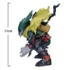mha – figurine de dessin animé midoriya izuku, style noirci, figurine midoriya izuku, modèle d'ornement, collection, statue, poupée, cadeau