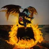 yu gi oh! 5d's anime dragon rouge archfiend crimson fire bricolage effet led bricolage figurines d'action & base & lampe collection décoration