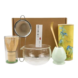 Bol matcha de style japonais, tissu, cuillère, passoire, fouet à thé, cadeau parfait pour la cérémonie, décoration traditionnelle, 6 pièces/ensemble Bol matcha de style japonais, tissu, cuillère, passoire, fouet à thé, cadeau parfait pour la cérémonie, décoration traditionnelle, 6 pièces/ensemble