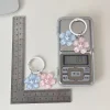 porte clés simulé sakura fleur de cerisier gelée sakura pendentif porte clés romantique translucide fleur poupée pendentif