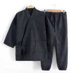 Samue-Ensemble de vêtements de travail traditionnels japonais, veste et pantalon, moines bouddhistes, Dahs, Vermont, bouddhisme, vêtements de travail de jardinage, 2 pièces