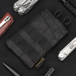 Mini outil de stockage de poudres légères EDC, petit outil Oxford, degré d&rsquo;usure pliable, évalué pour le camping, la randonnée, le sport