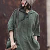yasuk chemises décontractées d'été pour femmes, t shirts adt pull, cœur doux, sport, coton, lin, manteau de thé à capuche, solide, style chinois rétro