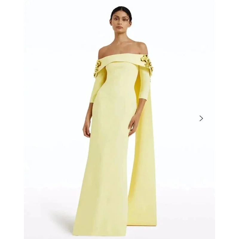 arabie saoudite ivoire satin robes de bal demi manches bandes longueur de plancher formelle occasion robe femmes robes de soirée personnalisé arabie saoudite ivoire satin robes de bal demi manches bandes longueur de plancher formelle occasion robe femmes robes de soirée personnalisé