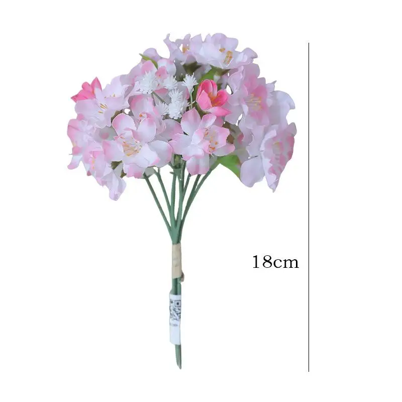 bouquet de branches de fleurs de cerisier, branches courtes, fleur de pêche de printemps, fleur artificielle, décoration de la maison, petit bouquet bouquet de branches de fleurs de cerisier, branches courtes, fleur de pêche de printemps, fleur artificielle, décoration de la maison, petit bouquet