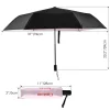 parapluie à trois plis 6k pour femmes et hommes, coupe vent, motif personnalisé, haute qualité, business, parasol
