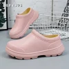 chaussures de cuisine légères noires pour hommes et femmes, pantoufles de plage en plein air, sandales de marche confortables, chaussures de cuisine à la mode