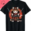 Tatouage de chat samouraï japonais, T-Shirt chat Ninja Kawaii, vêtements de rue Cool et décontractés pour hommes, hauts Camisetas Tatouage de chat samouraï japonais, T-Shirt chat Ninja Kawaii, vêtements de rue Cool et décontractés pour hommes, hauts Camisetas