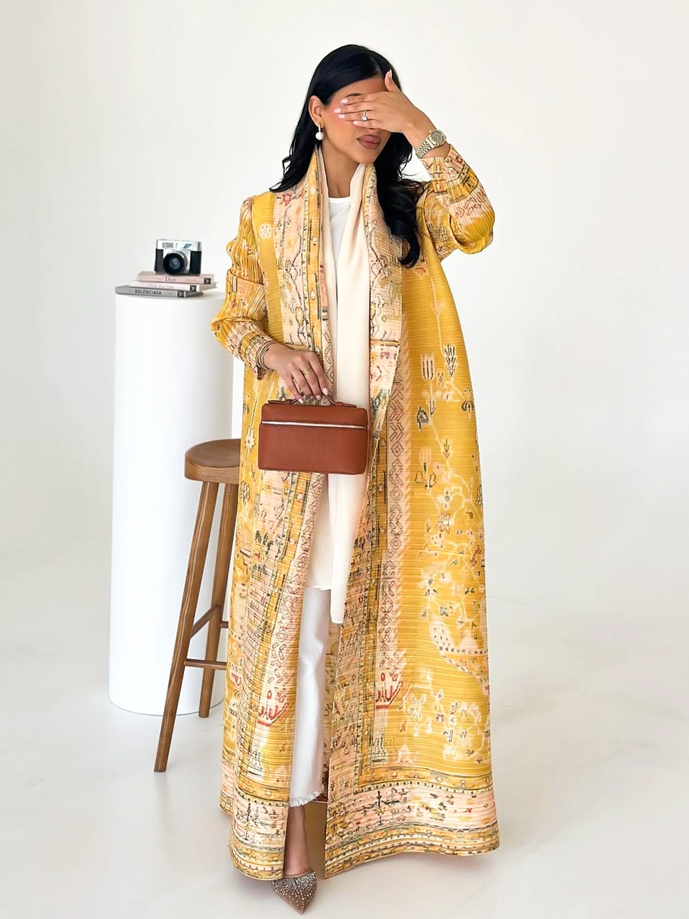 robe plissée arabe dubaï pour femmes, vêtements de mode formels, robe longue de soirée de luxe, grande taille, manteaux à manches longues robe plissée arabe dubaï pour femmes, vêtements de mode formels, robe longue de soirée de luxe, grande taille, manteaux à manches longues