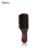 brosse à barbe pour hommes, manche en bois, poils de sanglier, moustache, brosse de nettoyage, coiffure, antistatique, peigne de coiffure, outil de rasage
