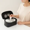 trousse de maquillage de style japonais pour femmes, sac de rangement de lavage noir à main, sac de toilette de grande capacité pour hommes et femmes
