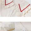 uniforme scolaire japonais coréen pour enfants, ensemble chemise, short, jupe, costume à fleurs, tenue pour enfants, jumeaux, garçon et fille, vêtements de danse sur scène