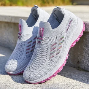 Taoinvention-Chaussures de marche respirantes sans dentelle pour femmes, baskets à semelle souple, confortables, de sport, tennis, nouvelle collection été 2023 Taoinvention-Chaussures de marche respirantes sans dentelle pour femmes, baskets à semelle souple, confortables, de sport, tennis, nouvelle collection été 2023