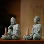 Décorations d&rsquo;aromathérapie pour la maison, nouveaux ornements chinois pour salon, thé Zen, artisanat de bureau, petite sculpture de bouddha assise