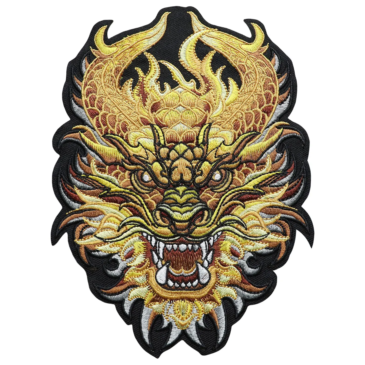 1 pièce grande tête de dragon patch broderie délicate mode vêtements applique bricolage vêtements décoration fer sur patchs pour vêtements 1 pièce grande tête de dragon patch broderie délicate mode vêtements applique bricolage vêtements décoration fer sur patchs pour vêtements