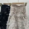 jupe élégante en dentelle pour femmes, style japonais, doux, kawaii, y2k, lolita, design rétro, bandage, chic, vêtements populaires coréens