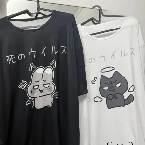 T-shirt imprimé dessin animé japonais pour femmes, t-shirts Kawaii Y2k, t-shirts grunge, streetwear Harajuku, t-shirts décontractés pour filles, mode estivale
