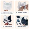 kit de masque therian masques vierges demi visage dessiné à la main animal chat renard masque bricolage à la main graffiti demi masque fête cadeaux de noël
