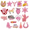 Patch brodé de Cowgirl, tissu sur le thème rose, Appliques Yee Haw Howdy, fer sur Badge, décoration personnalisée pour Costumes de fête