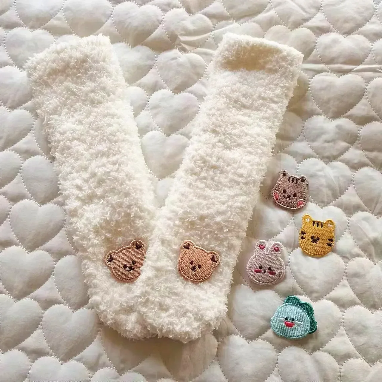 chaussettes d'hiver pour bébé, chaussettes longues épaisses et chaudes pour tout petits, blanches, en peluche, pour nouveau né, antidérapantes, accessoires pour bébé, automne et hiver chaussettes d'hiver pour bébé, chaussettes longues épaisses et chaudes pour tout petits, blanches, en peluche, pour nouveau né, antidérapantes, accessoires pour bébé, automne et hiver