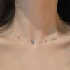 collier en alliage de style coréen, résine douce, collier de perles esthétiques, perles colorées, ras du cou pour fille, bijoux à la mode